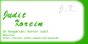 judit korein business card